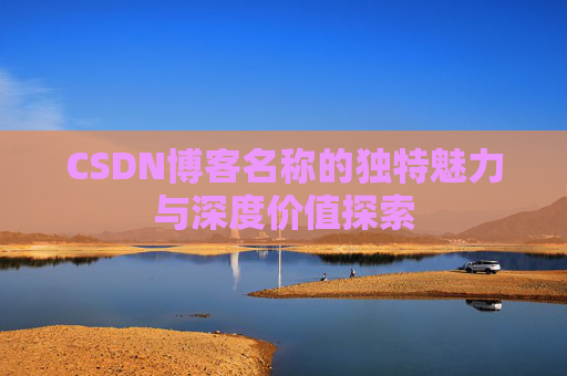 CSDN博客名称的独特魅力与深度价值探索